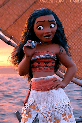 Moana Standing on Boat