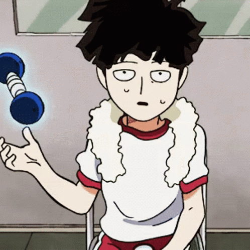 Mob Psycho 100 Kageyama Falling Dumbbell GIF