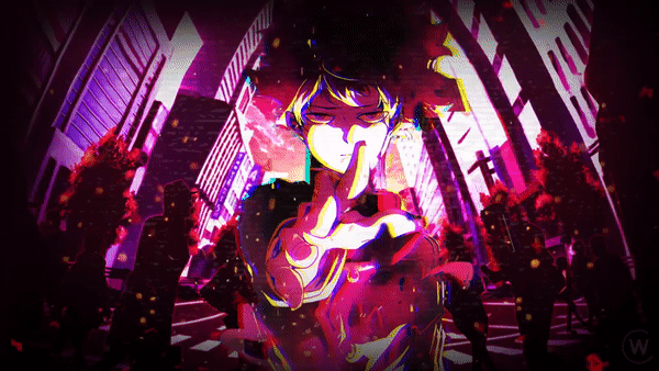 Mob Psycho 100 Shigeo Synthwave Art GIF