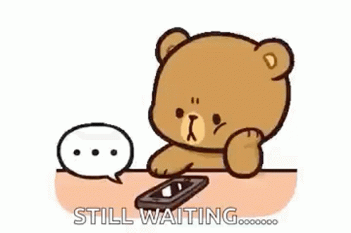 Mocha Bear Still Waiting For Response GIF