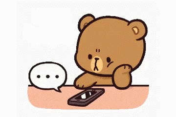 Mocha Bear Wait For Important Call GIF