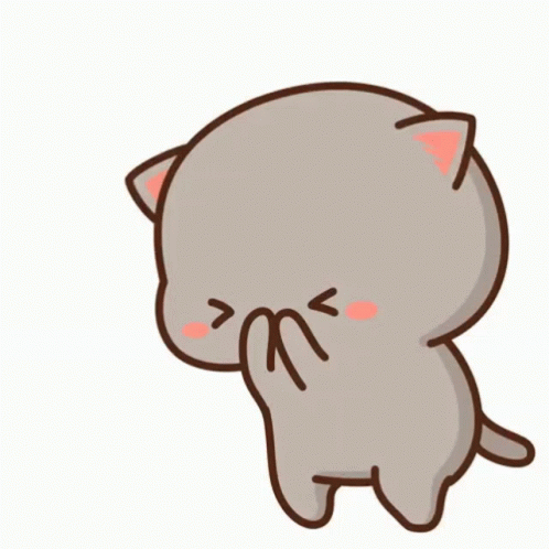Mochi Cat Blowing Heart Kisses GIF