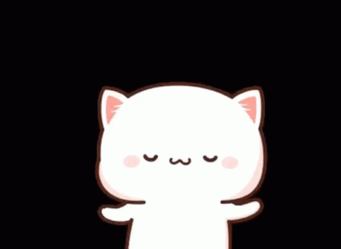Mochi Cat Peace Sign Wink GIF