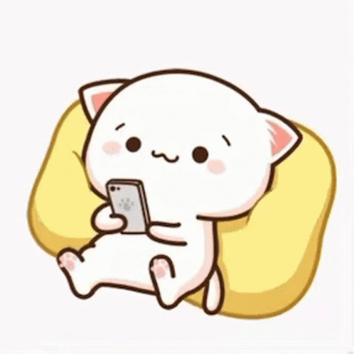 Mochi Cat Slept While On Phone GIF