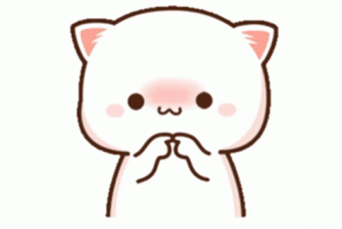 Mochi Cat Twiddling Fingers GIF