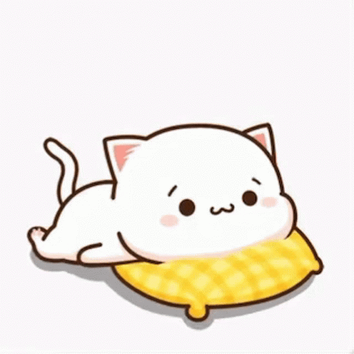 Mochi Kawaii Cat Laying Down GIF