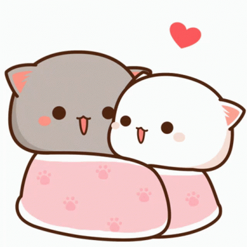 Mochi Mochi Peach Cat In Pink Blanket GIF