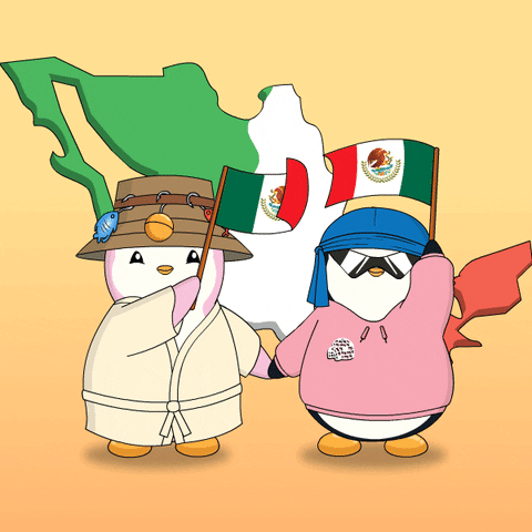 Mochi Waves Mexico Flag GIF