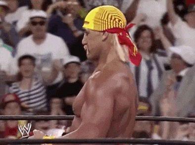 Mocking Hulk Hogan Championship Belt GIF