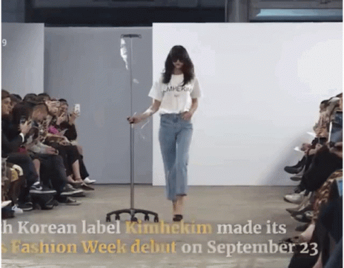 Model Walks Runway at Korean Label Kimhekim Fashion Week