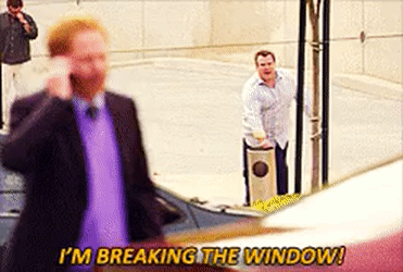 Modern Family I'm Breaking The Window GIF