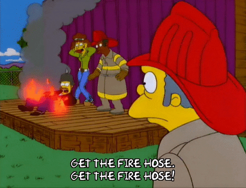 Moe Asking To Get Fire Hose GIF