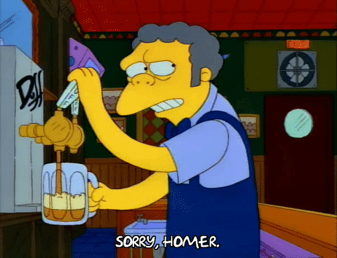 Moe Szyslak Pouring Beer Sorry Homer GIF