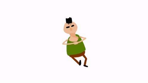Mohawk Man in Green Tank Top and Brown Pants