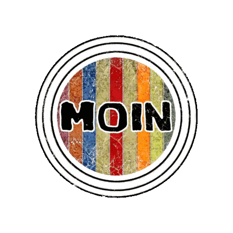 Moin in Circle with Striped Background