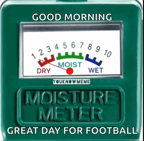 Moisture Meter Saying Good Morning Great Day For Football GIF