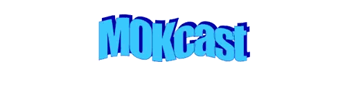 Mokcast Logo in Yellow and Orange