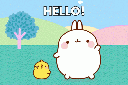 Molang And Piu Piu Greeting GIF
