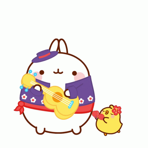 Molang And Piu Piu Performing GIF