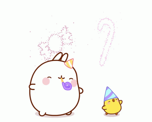 Molang And Piu Piu Popping Candies GIF