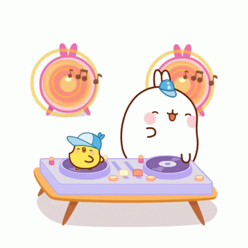Molang And Piu Piu Singing GIF