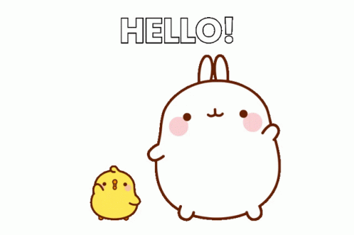 Molang And Piu Piu Waving GIF