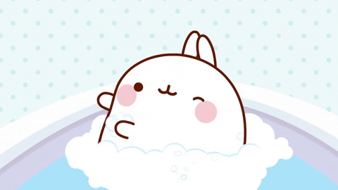 Molang Cleaning Her Self Is Self Care GIF