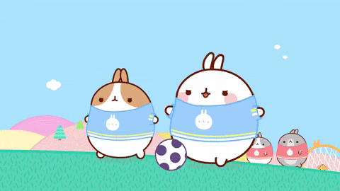 Molang Football Kick GIF