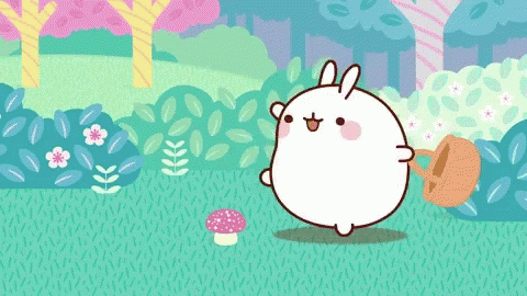 Molang Happy Twirl GIF