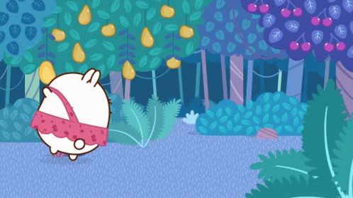 Molang Picking Fruits GIF