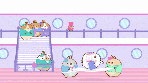Molang Piu Piu Blow Kiss GIF