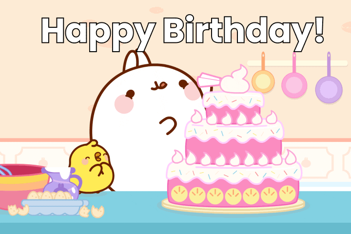Molang Piu Piu Happy Birthday GIF