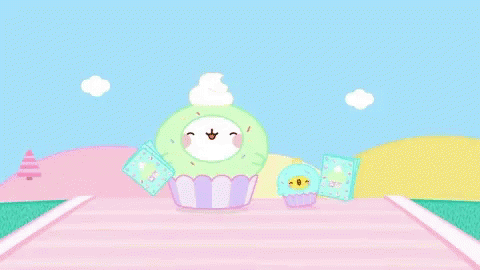 Molang Piu Piu Running GIF