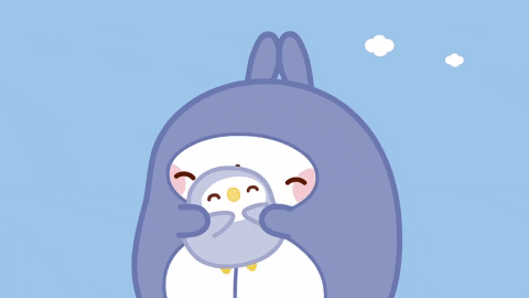 Molang Piu Piu Snuggle GIF