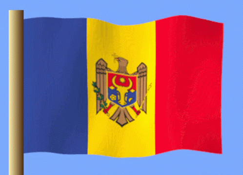 Moldova Flag Coat Of Arms GIF