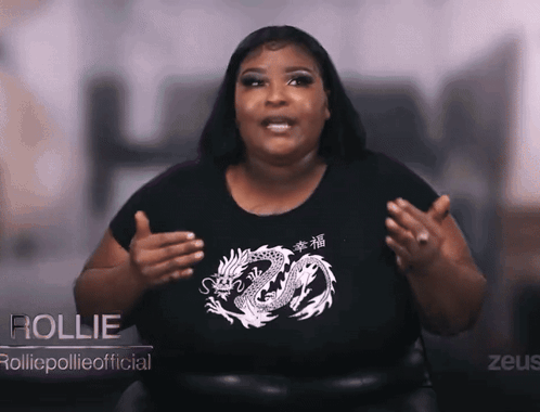 Mollie in Black T-Shirt With Dragon