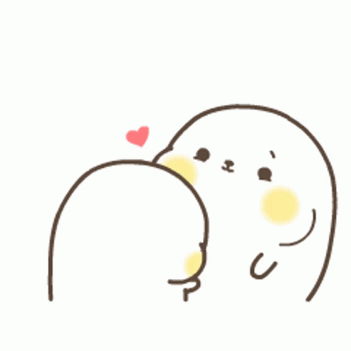 Mom And Baby Bouncing Seals Hug GIF