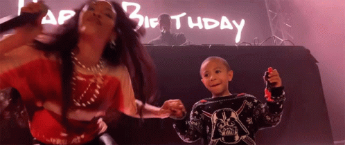 Mom And Child Dancing Happy Birthday GIF