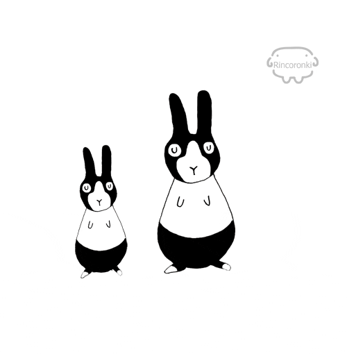 Mom And Son Rabbit Jumping Boing GIF