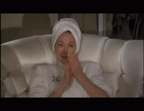 Mommie Dearest Faye Dunaway Rubbing Palm GIF