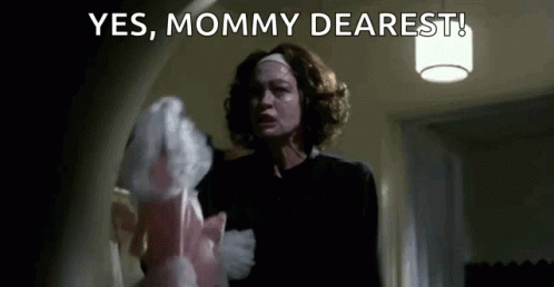 Mommie Dearest Faye Dunaway Wire Hangers GIF
