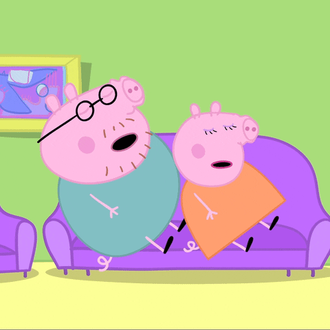 Mommy And Daddy Pig Bed Time Sleep GIF