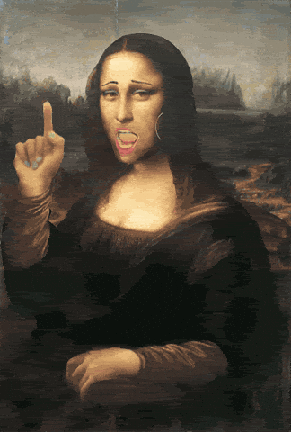 Mona Lisa I Don't Think So GIF