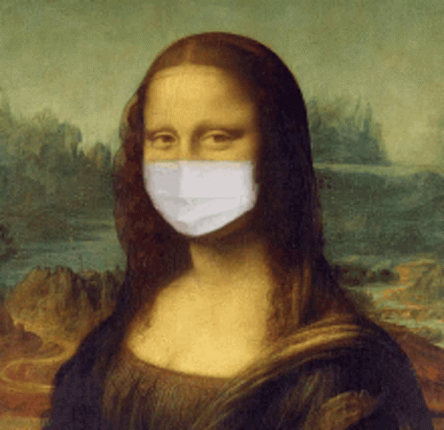 Mona Lisa Moving Painting With Mask GIF