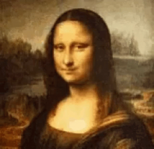 Mona Lisa Wacky Funny Face GIF