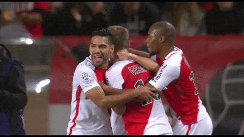 Monaco Ligue 1 Group Hug GIF