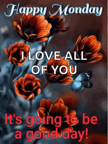 Monday Blessings Orange Flowers GIF