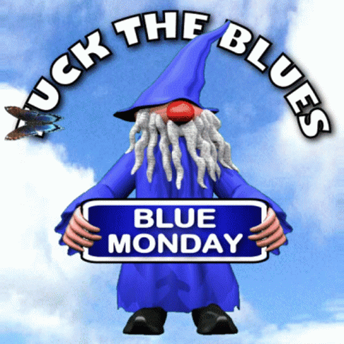 Monday Blues Placard GIF
