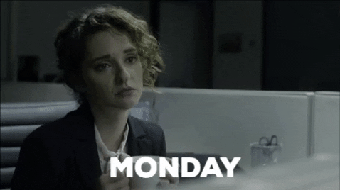 Monday Coffee Female Office Worker GIF