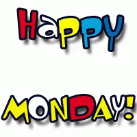 Monday Happy in Colorful Font